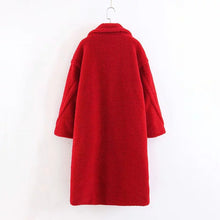 European style 2018 autumn and winter women's clothing long thick warm lamb coat, female loose casual faux fur jackets and coats