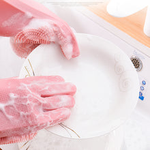 Magie Silikon Geschirr Wäscher Dish Waschen Schwamm Gummi Peeling Handschuhe Küche Reinigung 1 Paar