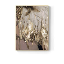 Modern Nordic Abstract Art Golden Feather Poster Print Canvas Painting Picture Aisle Home Wall Art Decoration Can Be Customized