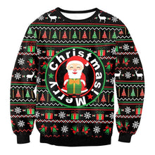 1Pcs 3D Santa Printing Christmas Men and Women Couple Sweatshirt Sweater